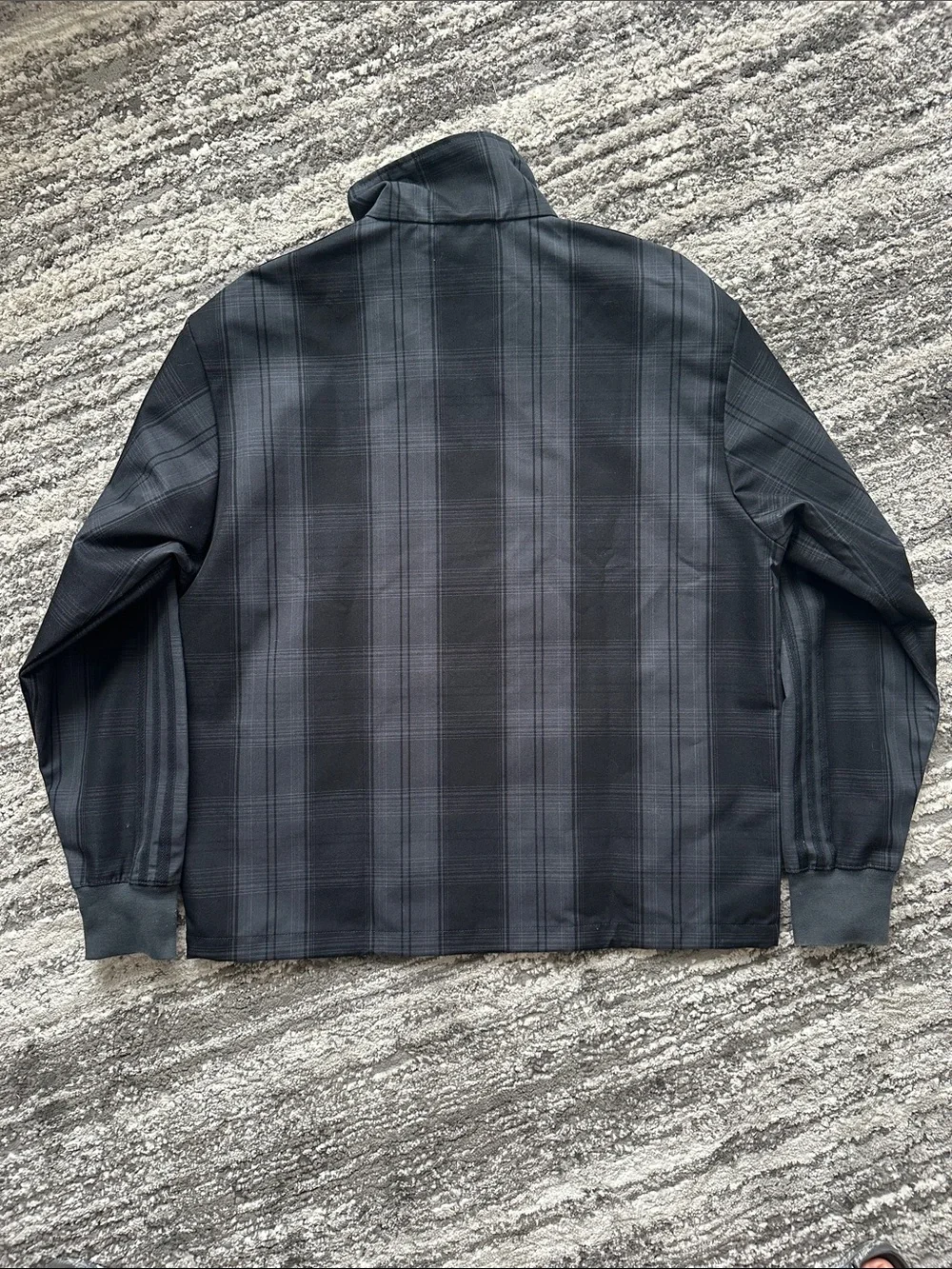 ADIDAS ORIGINALS & ALL BLACKS PLAID WOVEN FIREBIRD TRACK JACKET